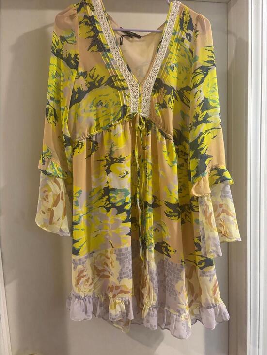 Sanctuary Other - Sanctuary Clothing Boho Floral Dress | NWOT Flowy Bell Sleeve Tunic Mini Medium